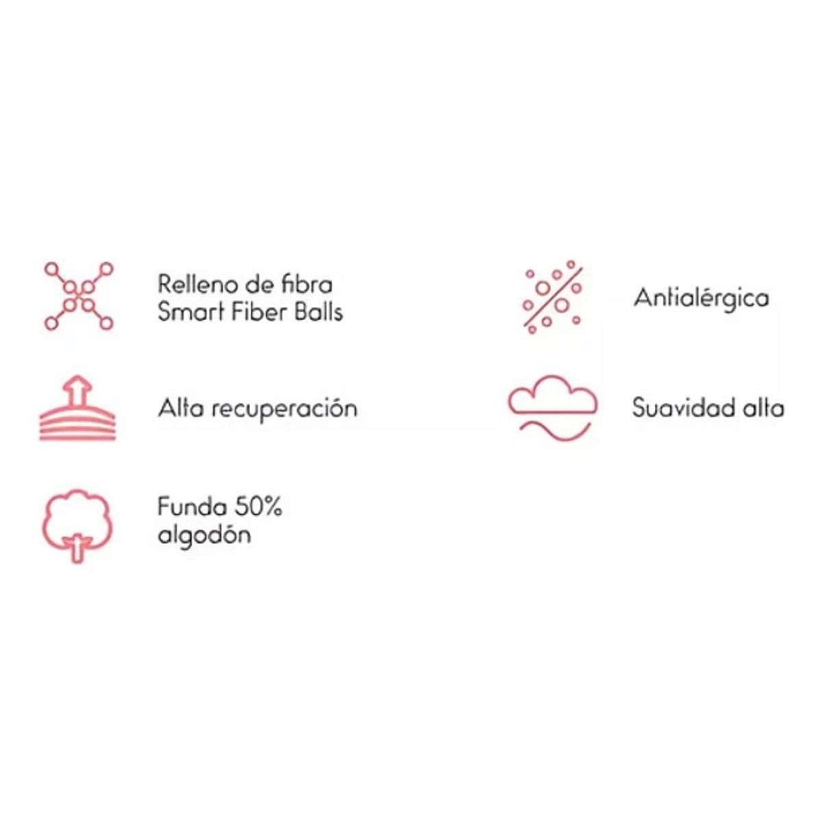 ROSEN - Pack 2 Almohadas Rosen Plus King 50 X 90 Cm