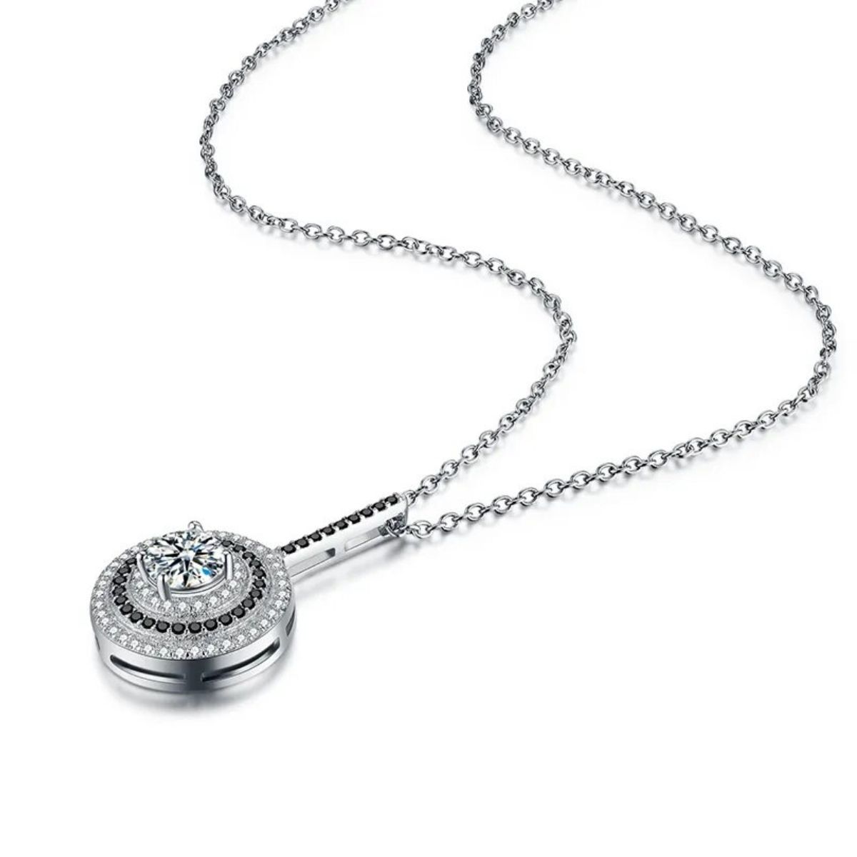 GENERICO - Collar Mas Colgante Plata Con Circones