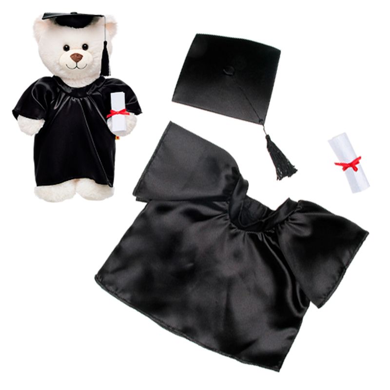 BUILD A BEAR - Capa Y Birrete Graduacion Negro Mas Título Build-A-Bear