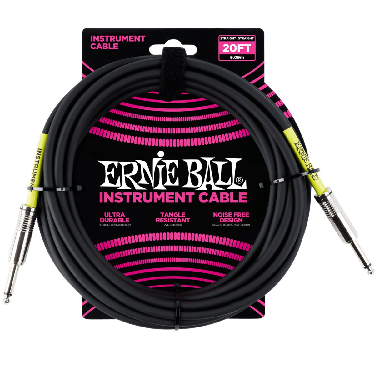 ERNIE BALL - Cable de Instrumento Plug de 6 Metros Ernie Ball 6046