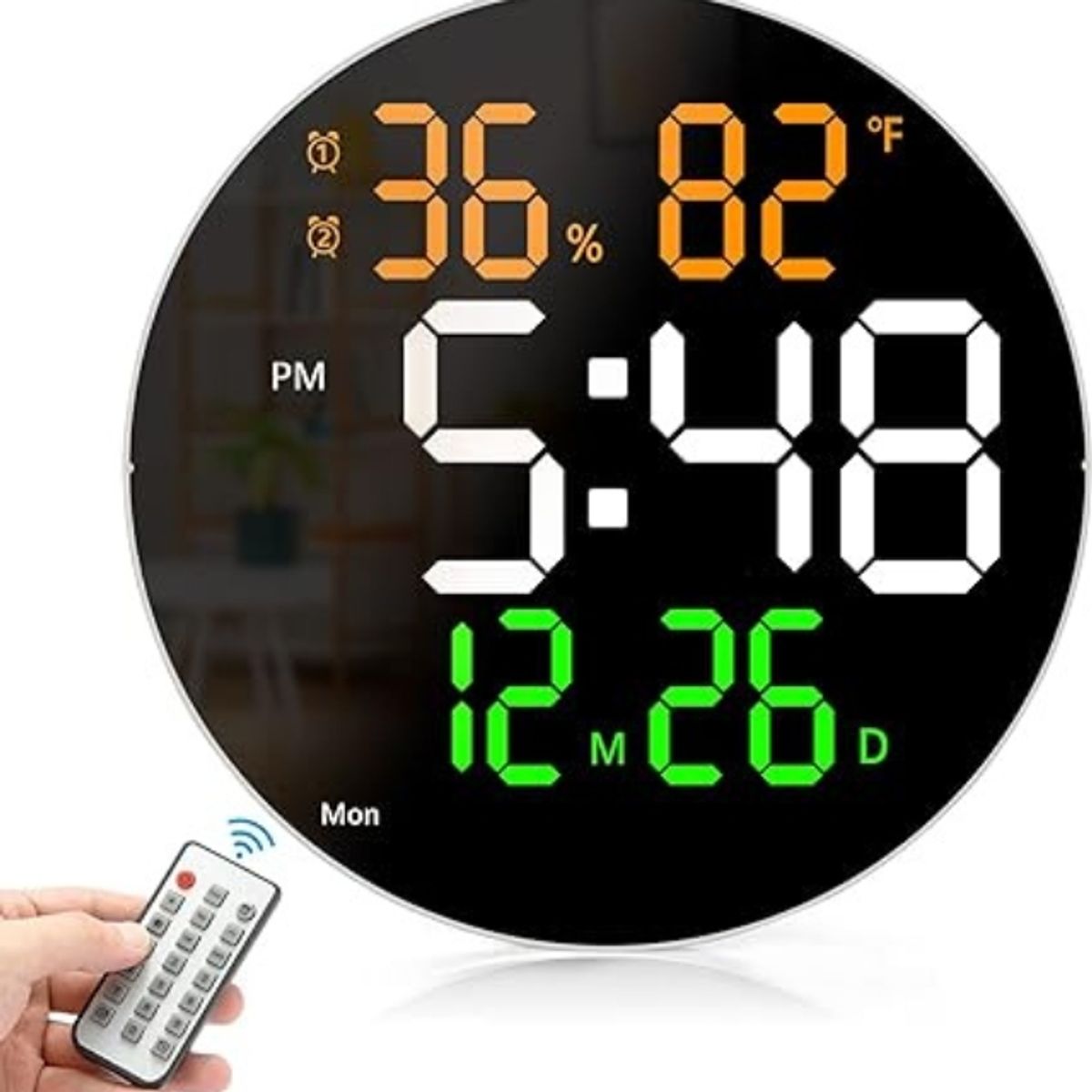 GENERICO - Reloj de Pared LED Digital 10