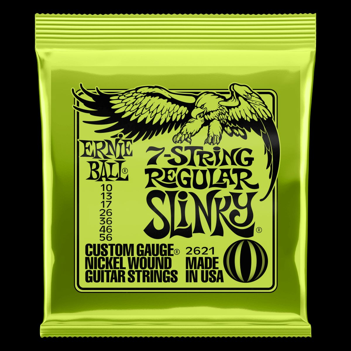 ERNIE BALL - Cuerdas Guitarra Eléctrica de 7 Regular Slinky Ernie Ball 10-56 2621