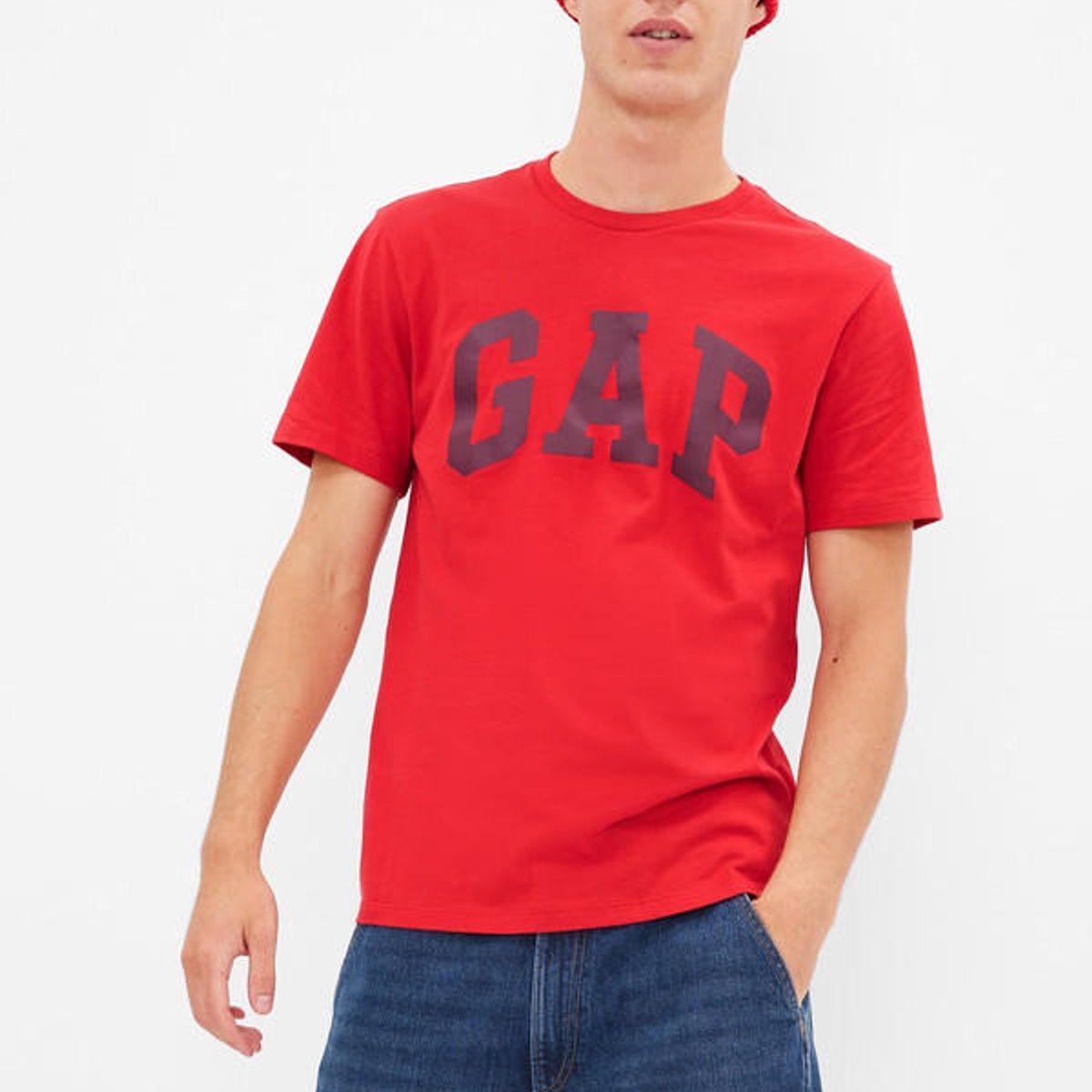 GAP - Polera Hombre Gap Logo Basica Rojo