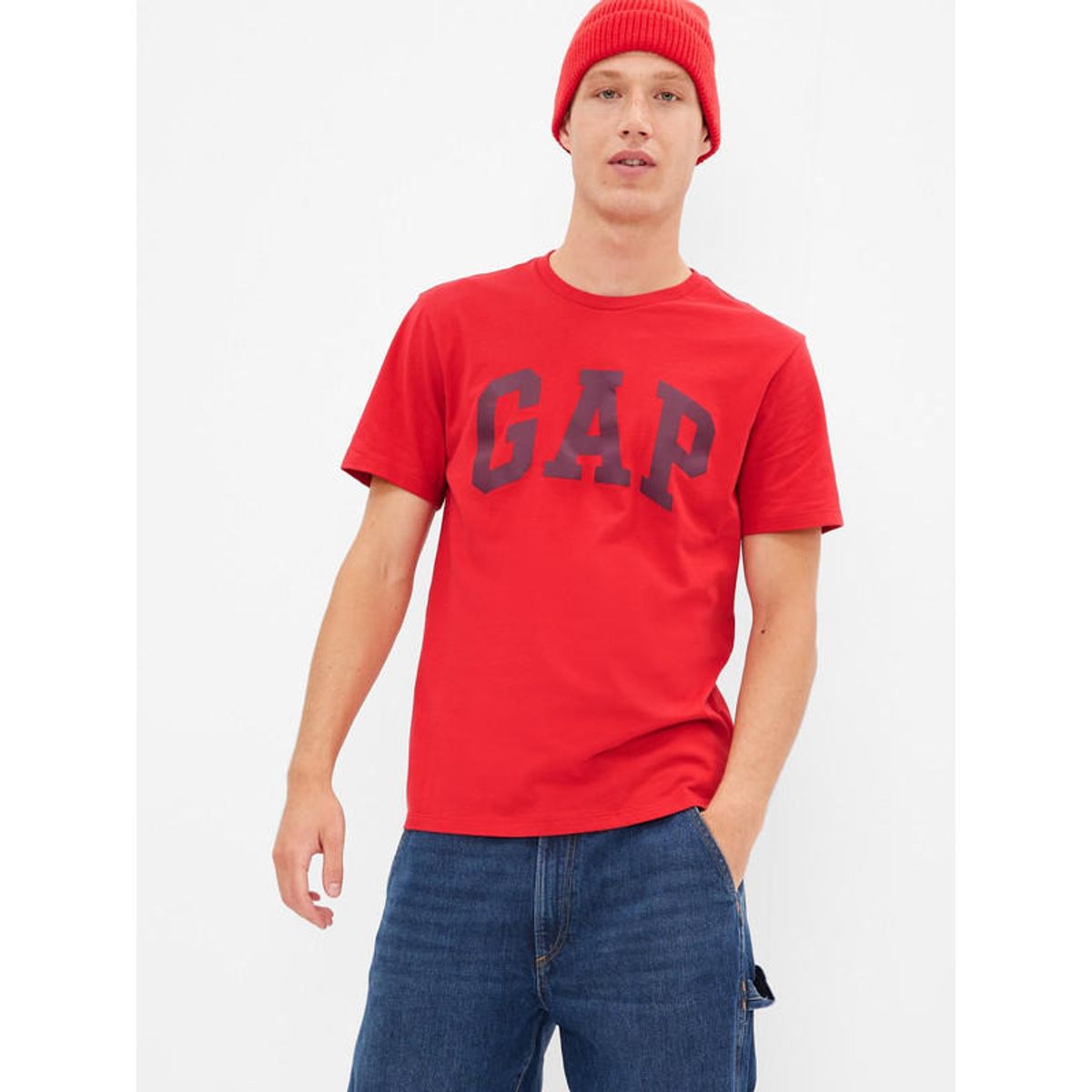 GAP - Polera Hombre Gap Logo Basica Rojo