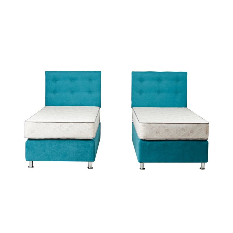 SPOMO - Combo Duplex Alegro T3500 Capitoné 1 Plaza Turquesa