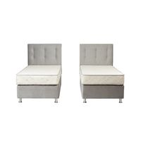 Combo Duplex Alegro T3500 Capitoné 1 Plaza Silver