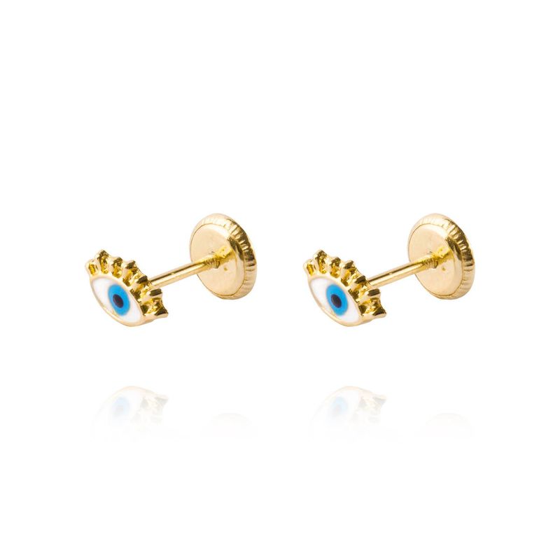 JB JOYAS BARON - Aros de Oro 18kt Modelo de Ojo Turco