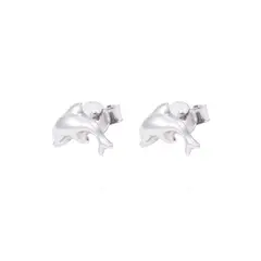 JB JOYAS BARON - Aros de Plata Esterlina 925 Delfín Figura
