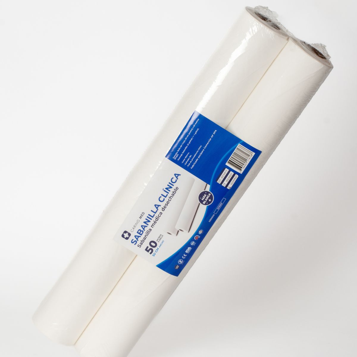 GENERICO - Sabanilla para camilla médica. 50cm. x 50mt. Pack 2 unidades