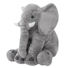 GENERICO - Almohada Peluche Elefante Apego SIZE M Bebe GRISACEO
