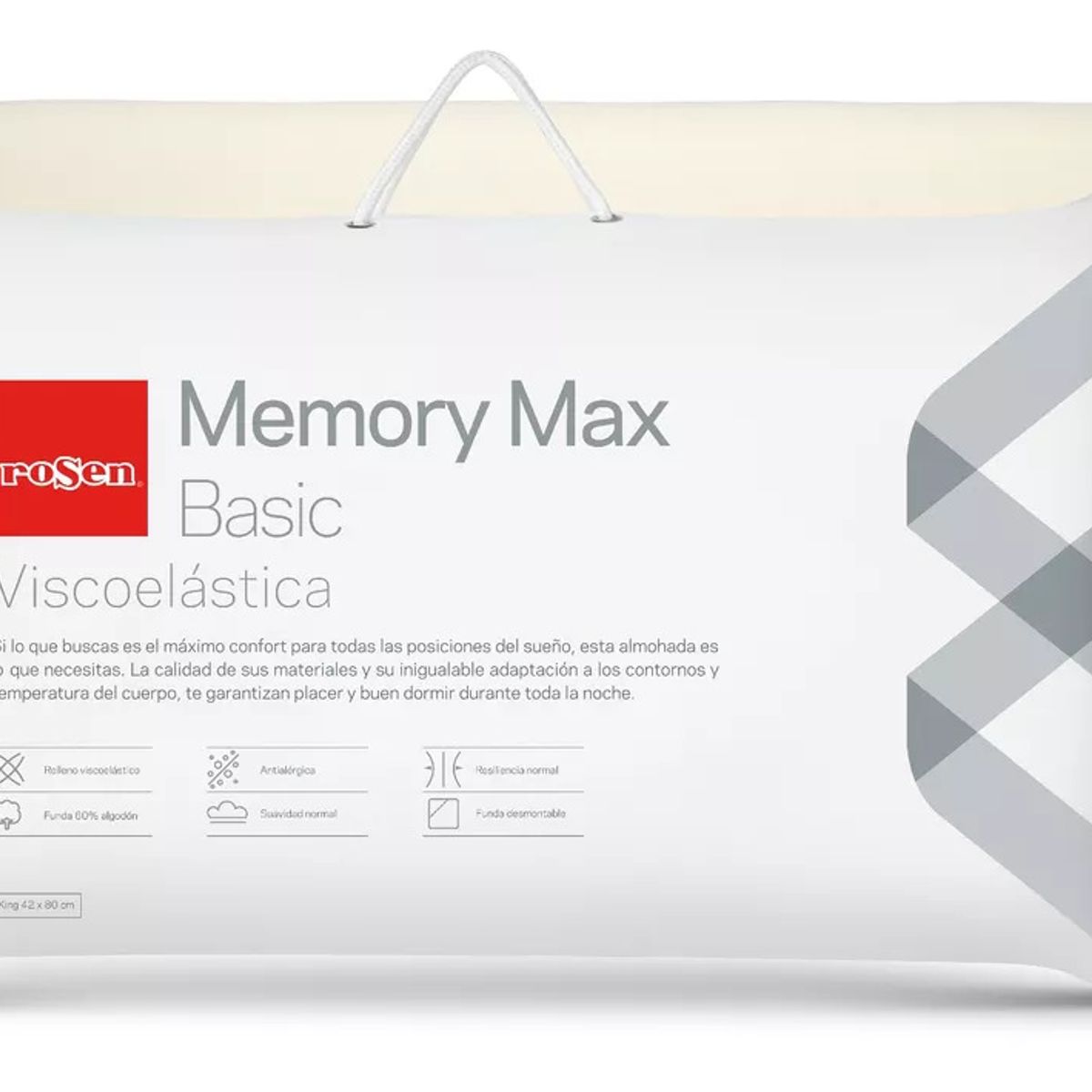 ROSEN - Pack 2 Almohadas Memory Max Basic King 42 X 80 Cm - Rosen