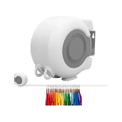 CASATUA - Tendedero Retractil Colgador Ropa Pared Doble Linea