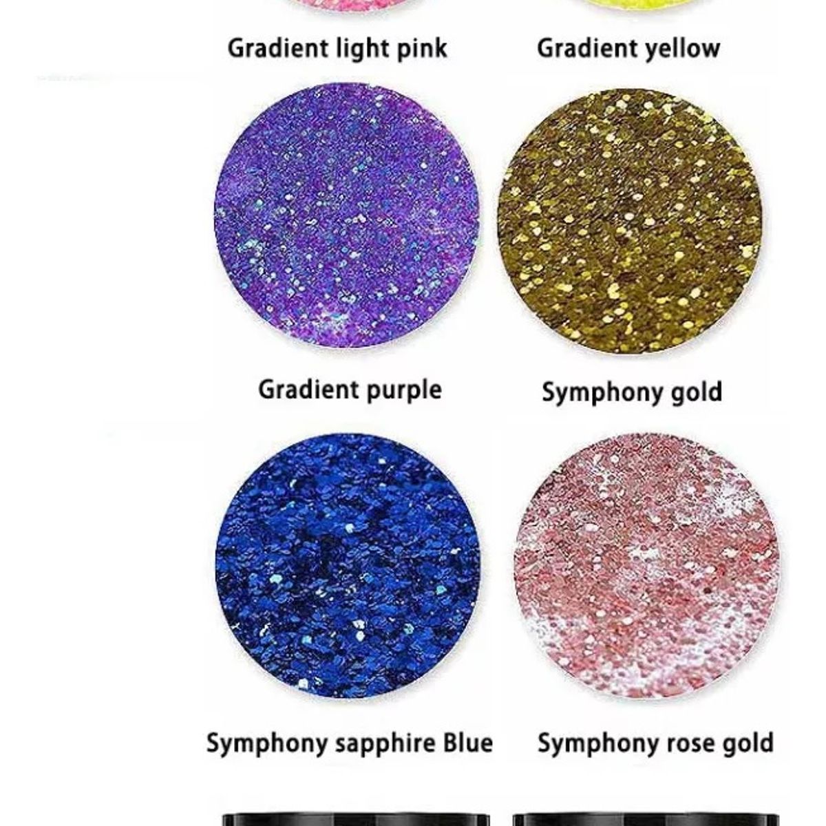 GENERICO - Glitter Para Resina Epoxica 6 Colores Decoración Brillantes.