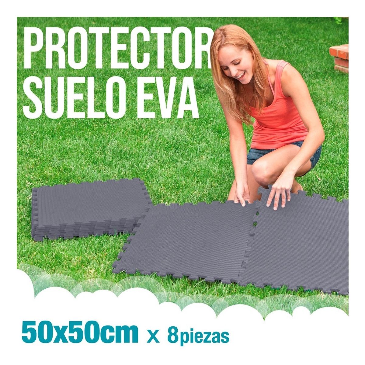 INTEX - Protector Suelo INTEX 50 x 50 x 05cm - 8 Piezas