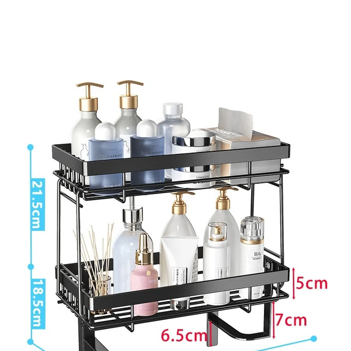 GENERICO - Estante De Baño Organizador Repisa Dos Niveles Metalico