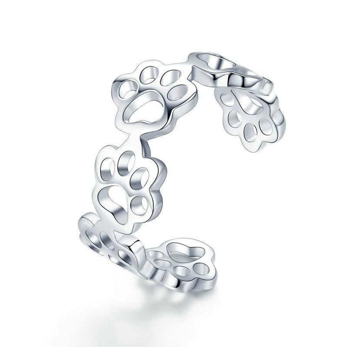 TODOJOYAS - Anillo Plata 925 Patitas Perro