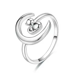 TODOJOYAS - Anillo Plata 925 Gato y Luna