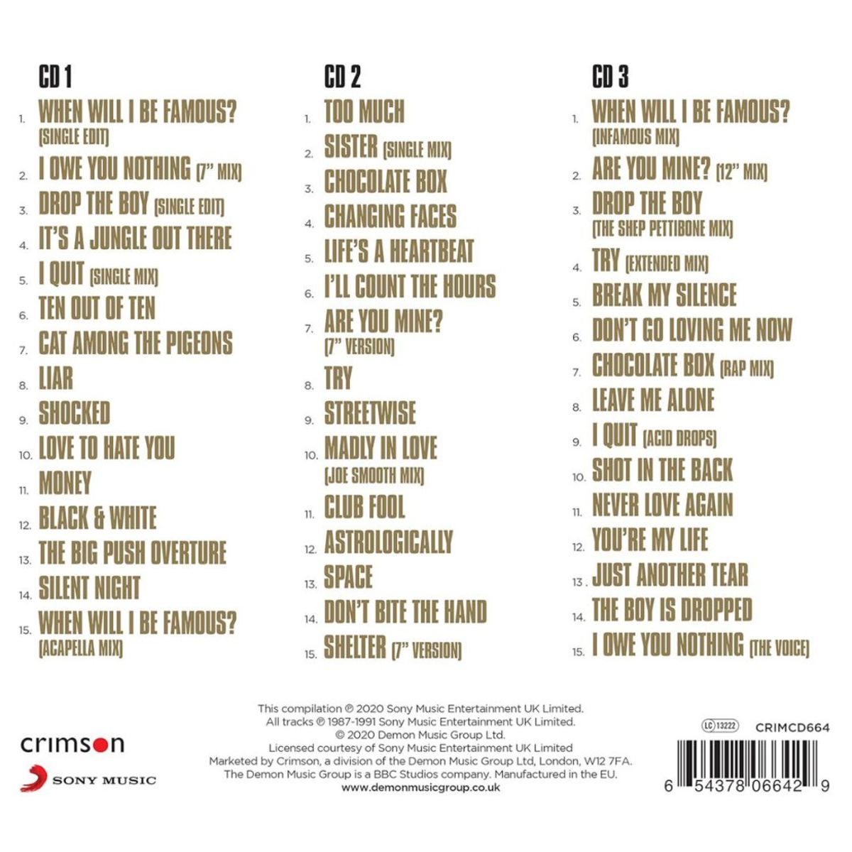 HITWAY MUSIC - BROS - GOLD (3CD) - CD HITWAY MUSIC