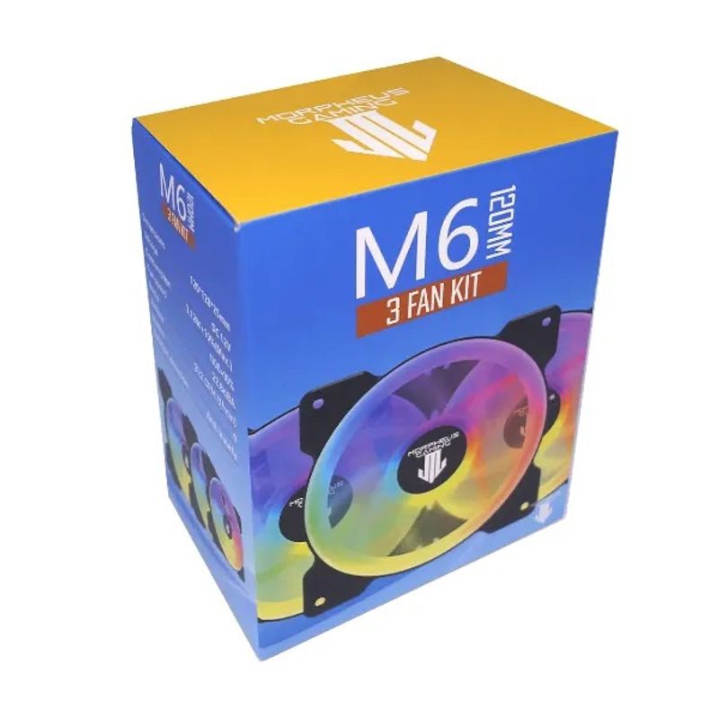 GENERICO - Kit 3 Ventiladores Morpheus M6 120 mm con Control Reomoto
