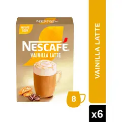 NESTLE - Café Nescafé Vainilla Latte 8x18,5Gr X 6 Cajas