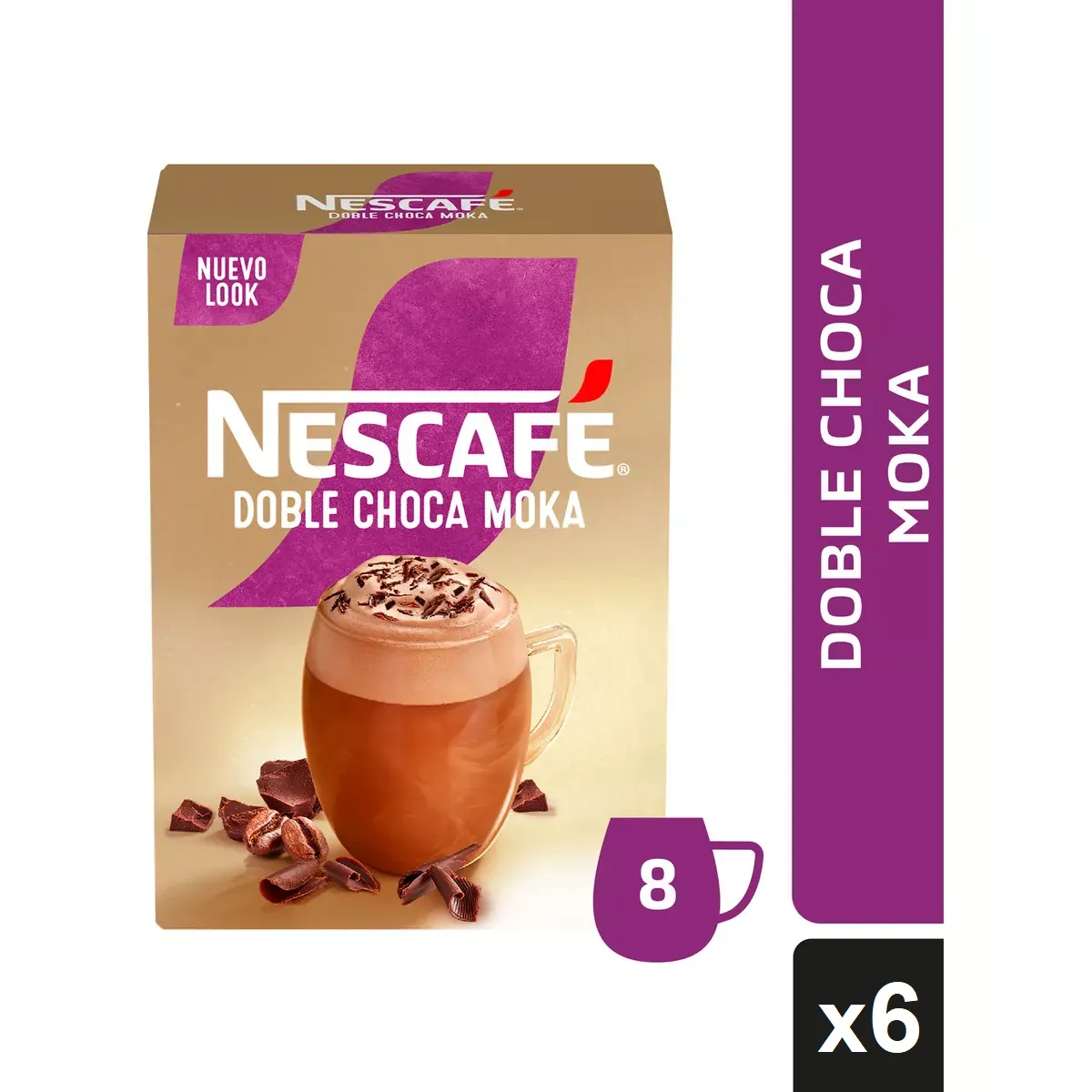 NESTLE - Café Nescafé Doble Choca Moka 8x23Gr X6 Cajas