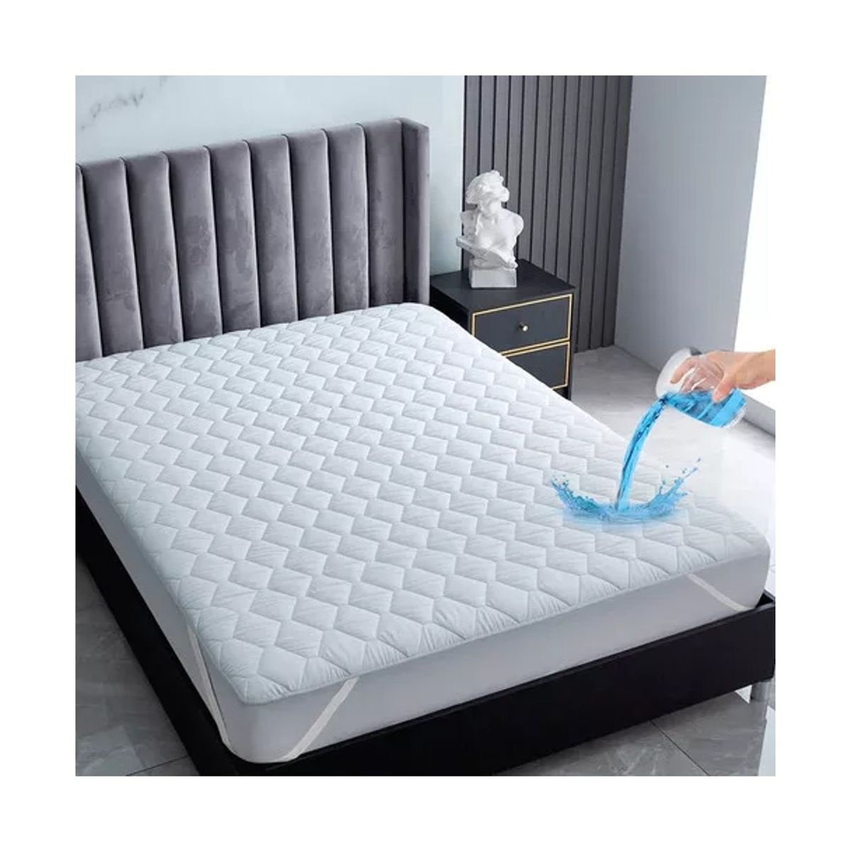 CASATUA - Cubre Colchon Protector Impermeable 15p BLANCO