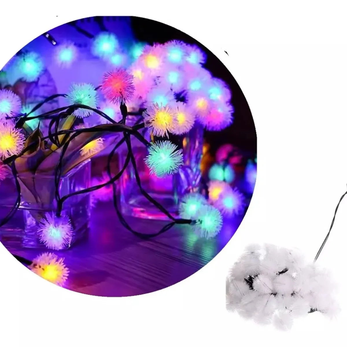 GENERICO - Guirnalda Navideñas Solar Luces Solares Diente Leon 6m 30led Multicolor