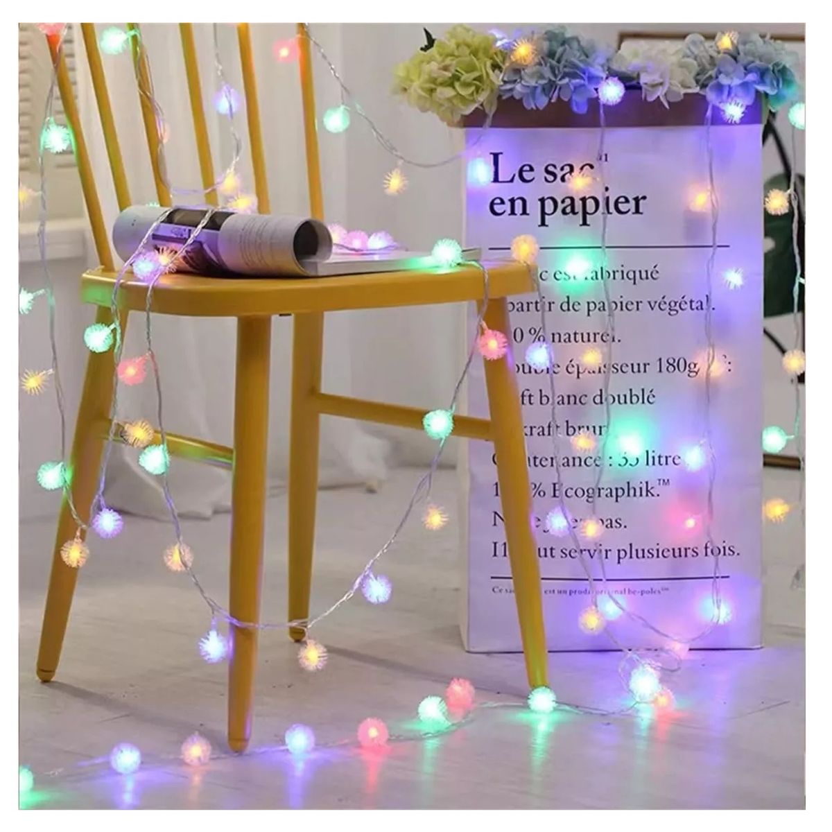 GENERICO - Guirnalda Navideñas Solar Luces Solares Diente Leon 6m 30led Multicolor