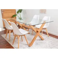 GENERICO - JUEGO COMEDOR 140X90 MAS 6 SILLAS TULIP