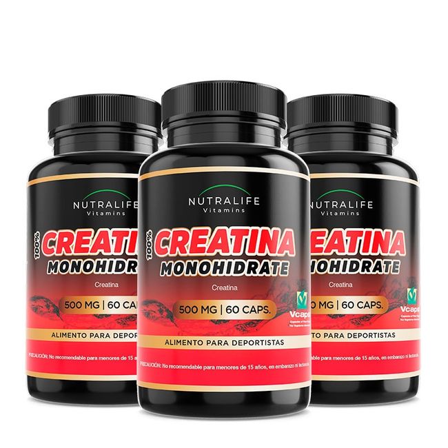NUTRALIFE - Creatina Monohidratada Lf 180 Capsulas 3x60 Caps.