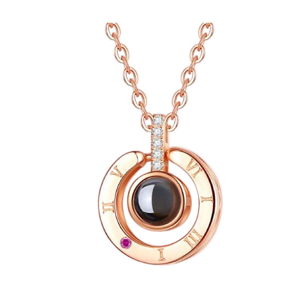 TODOJOYAS - Collar Colgante Te Amo en 100 Idiomas Dorado