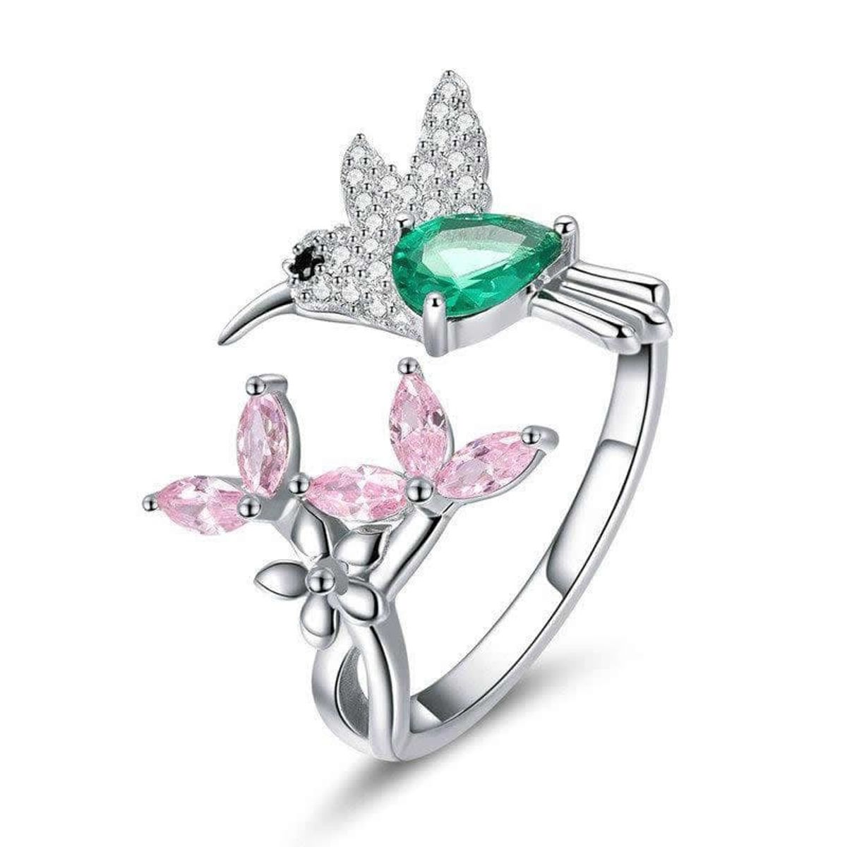 TODOJOYAS - Anillo Plata 925 Colibri Picaflor Circones
