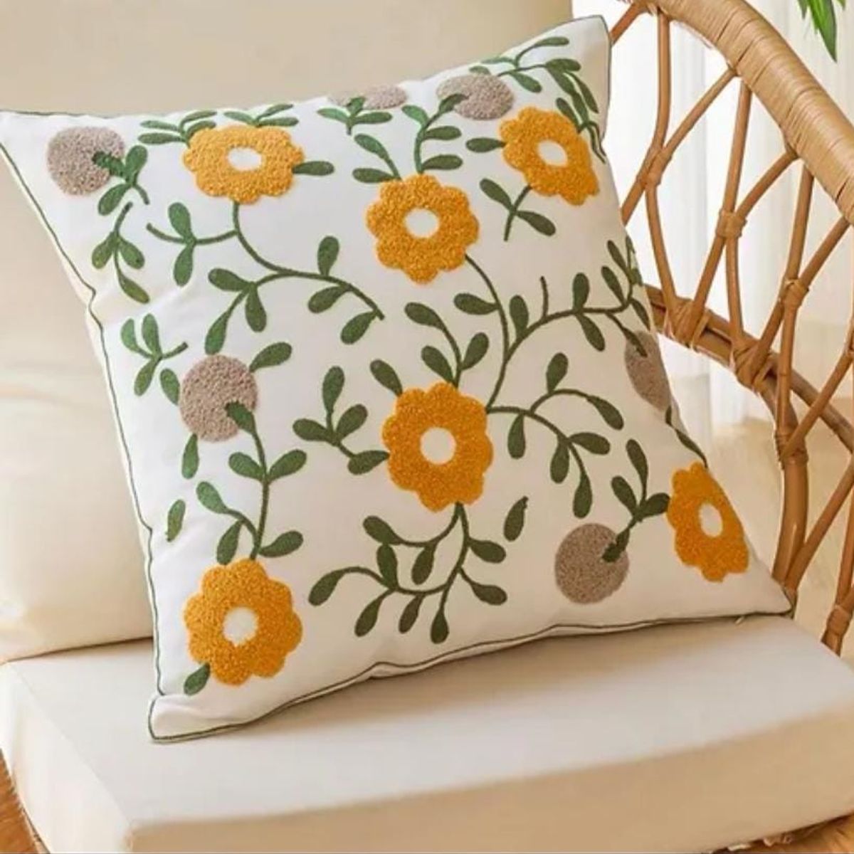 GENERICO - Pack de 3 fundas para cojín bodados