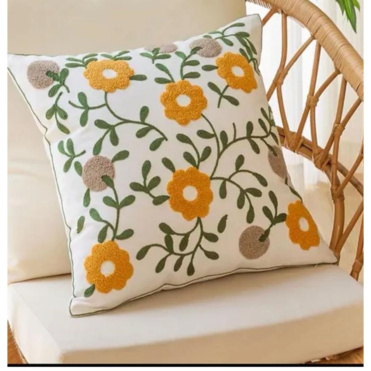 GENERICO - Pack de 3 fundas para cojín bodados