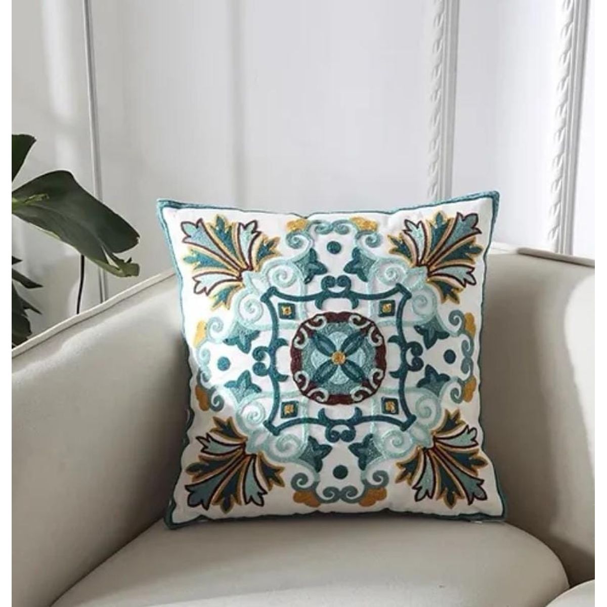 GENERICO - Pack de 3 fundas para cojín bodados