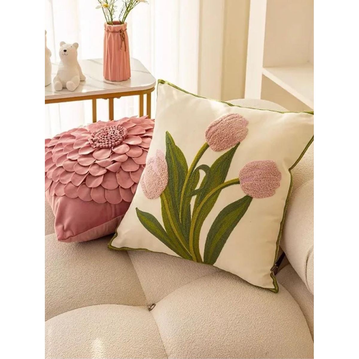 GENERICO - Pack de 3 fundas para cojín bodados