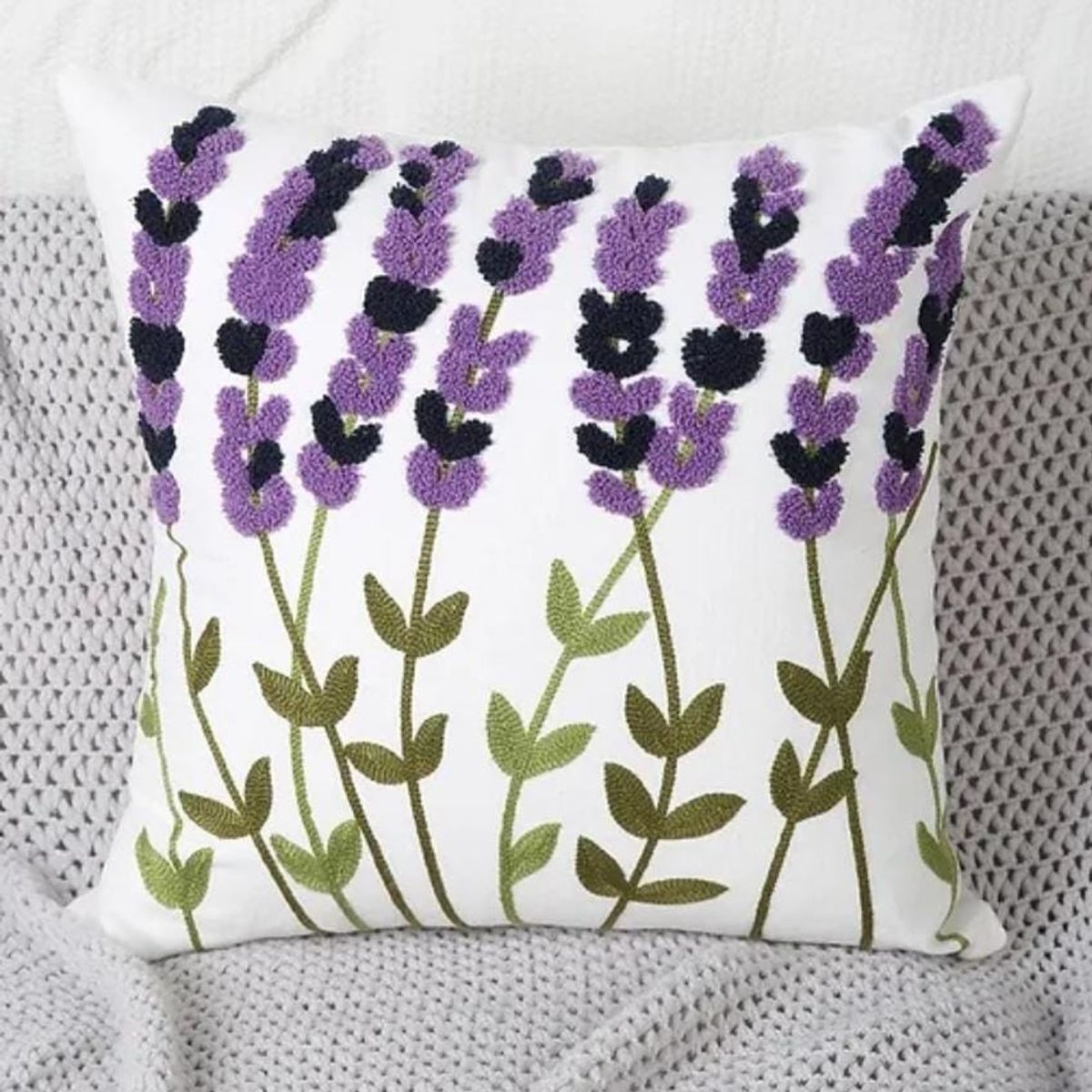 GENERICO - Pack de 2 fundas para cojín bordados