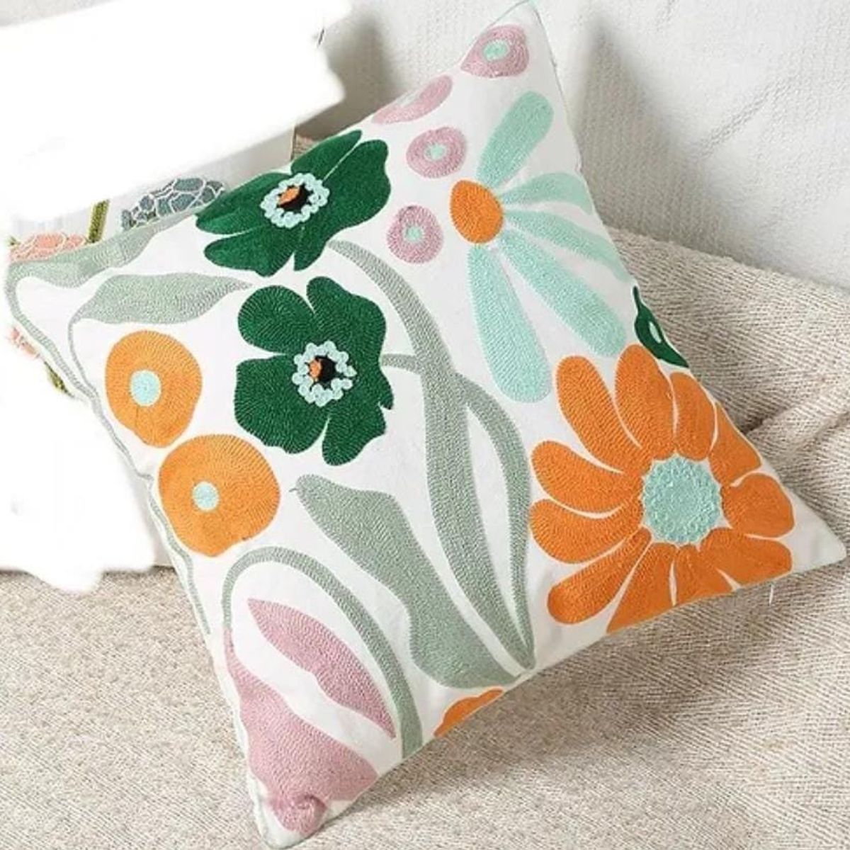 GENERICO - Pack de 3 fundas para cojín bordados