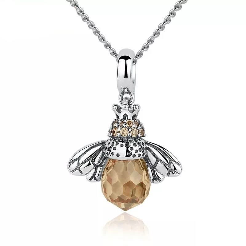 TODOJOYAS - Collar Plata 925 Abeja con Circon