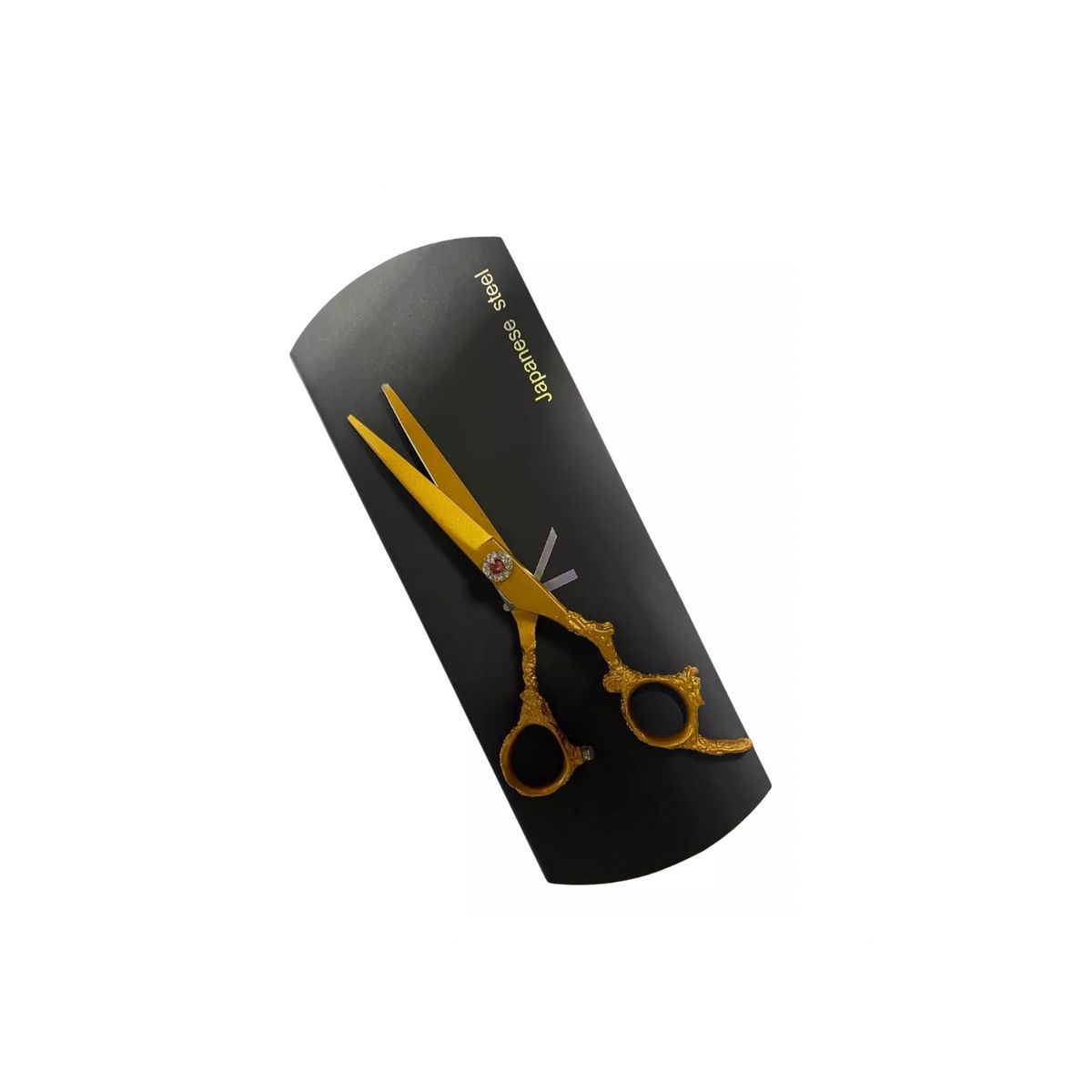 GENERICO - Tijera Corte Filo Diseño Profesional Glitter Incrustados.