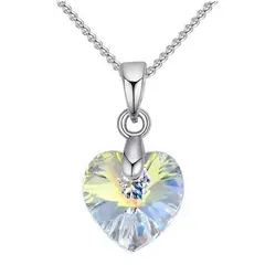 TODOJOYAS - Collar Colgante Cristal Aurora Boreal AB Plateado