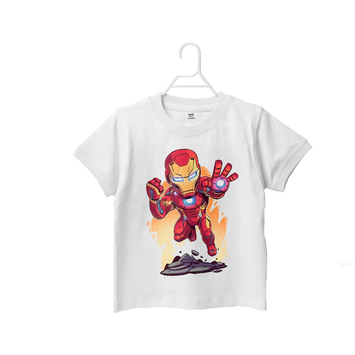 GENERICO - Polera Infantil Unisex Iron Man Chibi - Blanco
