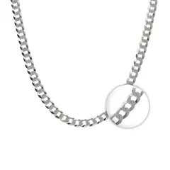 TODOJOYAS - Cadena Plata 925 5mm 60cm Modelo Grumet