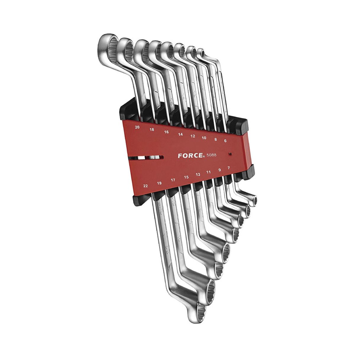 FORCE - Juego Llaves Corona Acodadas 75º Force - 8 Piezas (en mm)