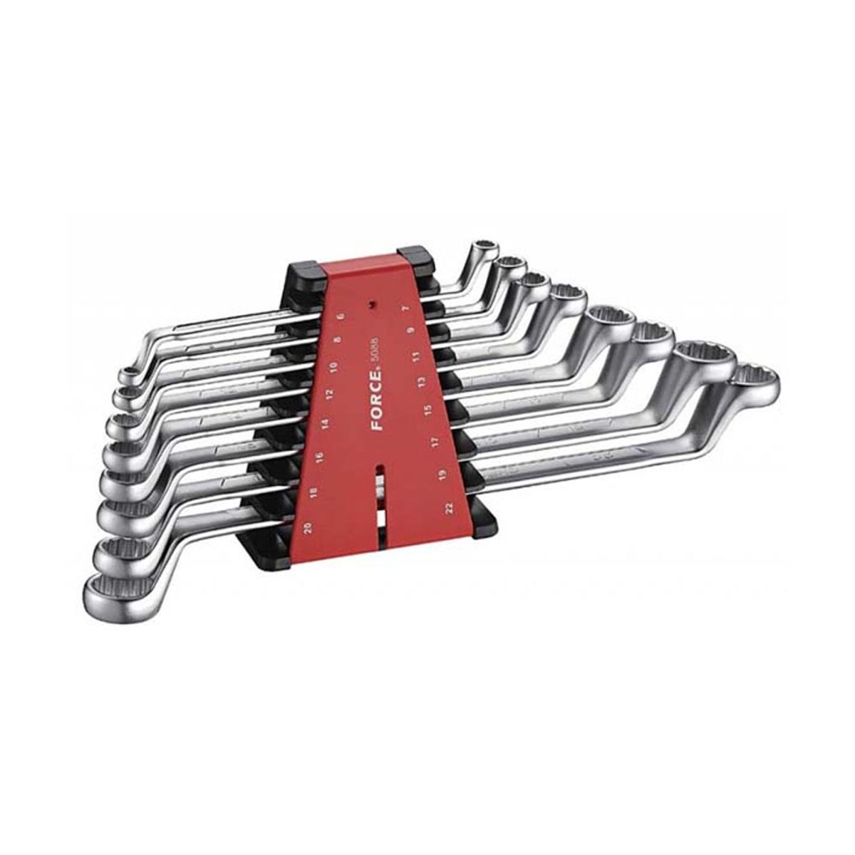 FORCE - Juego Llaves Corona Acodadas 75º Force - 8 Piezas (en mm)