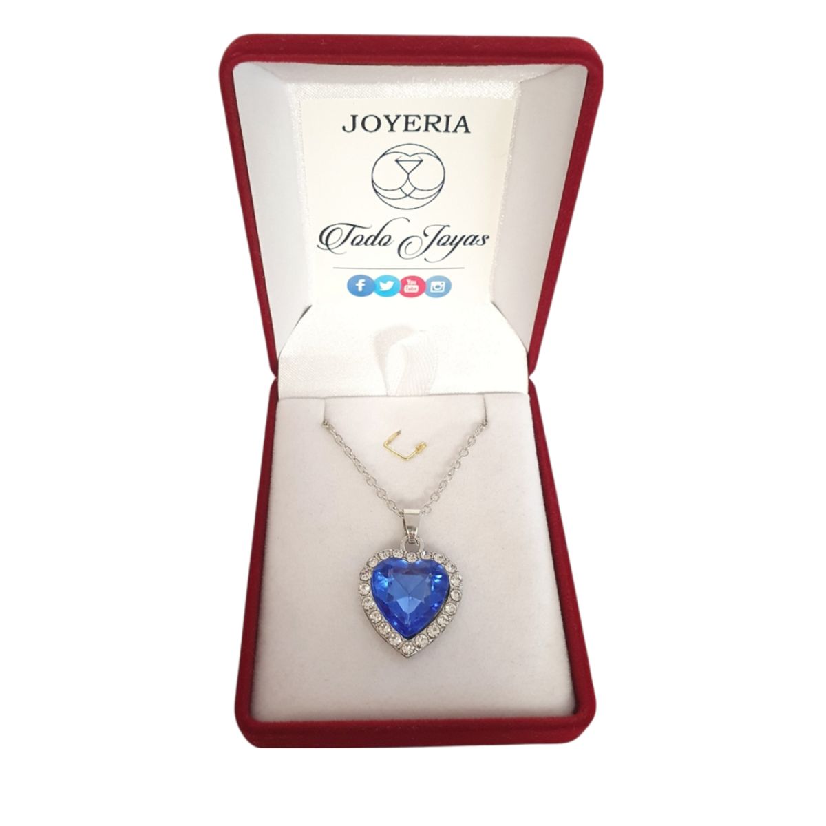 TODOJOYAS - Collar Titanic Corazon Del Oceano Azul