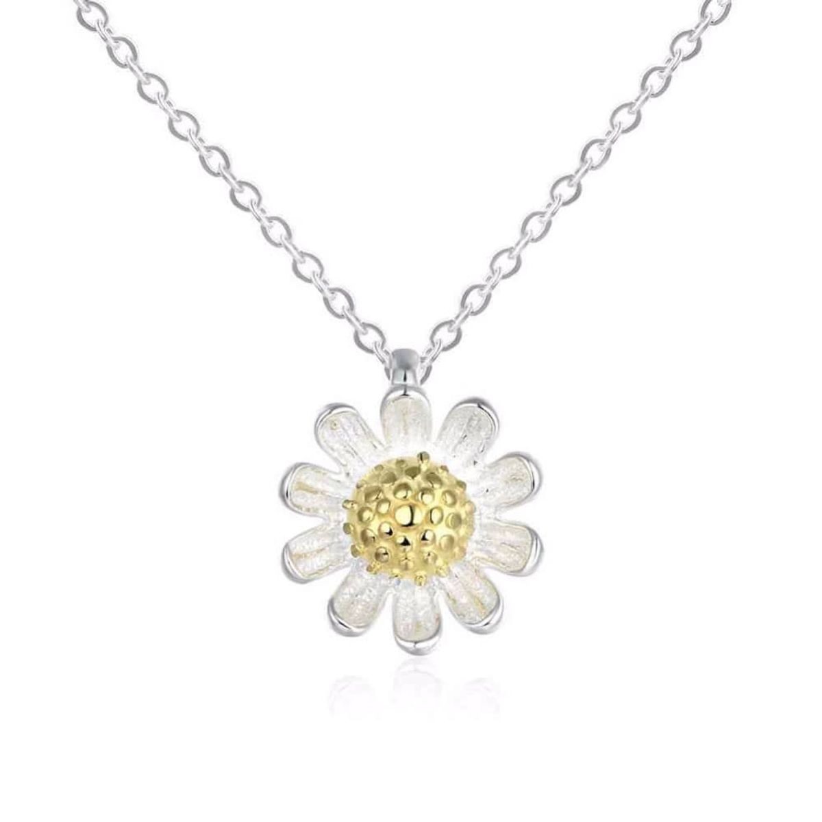 TODOJOYAS - Collar Plata 925 Flor de Camomila