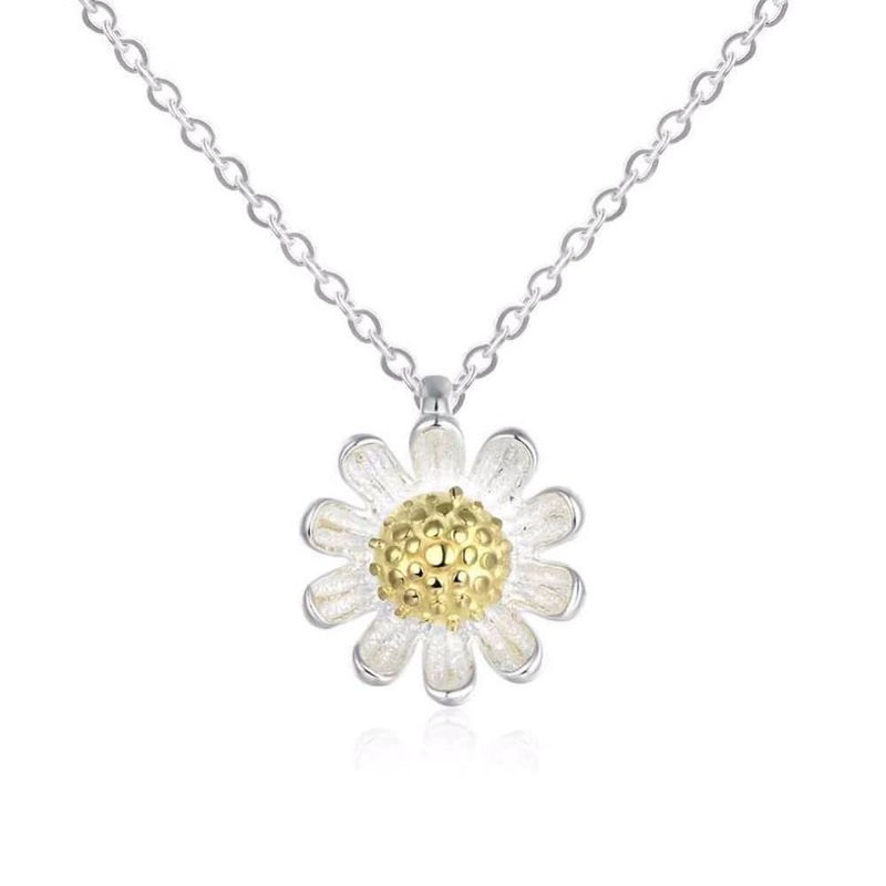TODOJOYAS - Collar Plata 925 Flor de Camomila
