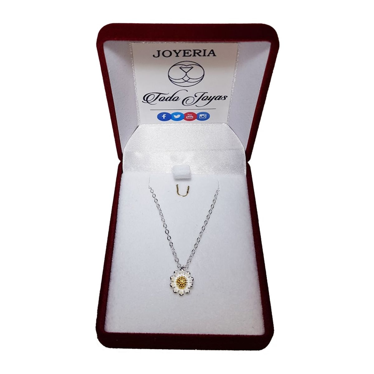 TODOJOYAS - Collar Plata 925 Flor de Camomila