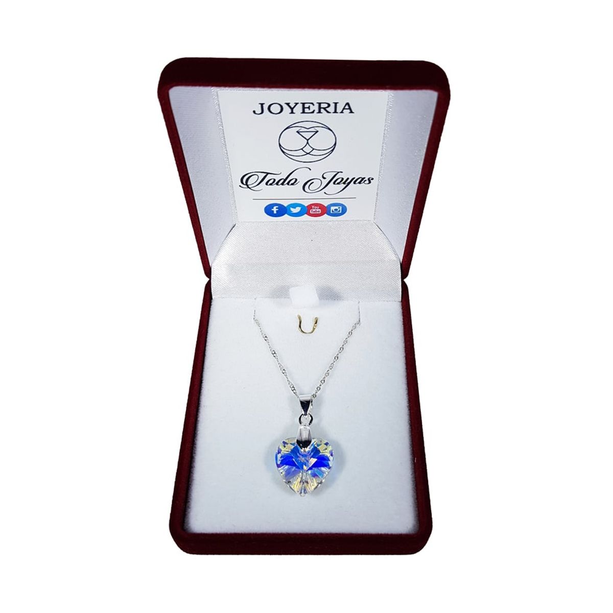 TODOJOYAS - Collar Plata 925 Cristal 14mm Aurora Boreal